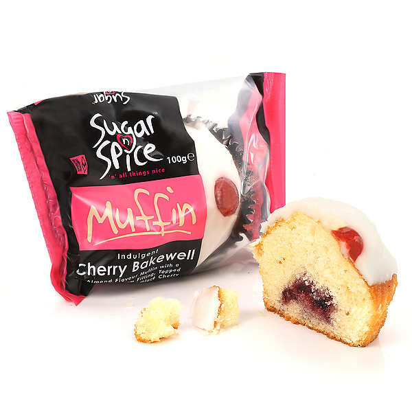 Cherry Bakewell Muffin White 